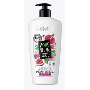 Eveline Cosmetics -  EVELINE COSMETICS I Love Vegan Food balsam do ciała intensywnie regenerujący, figa, granat 350 ml